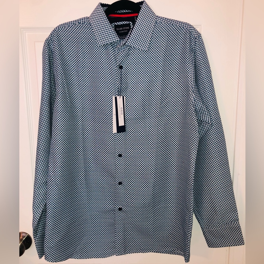 Silver Stone button up shirt (L)